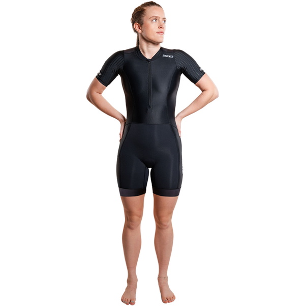 2026 ZONE3 Womens Activate+ Short Sleeve Trisuit TS26WACTP101 - Black